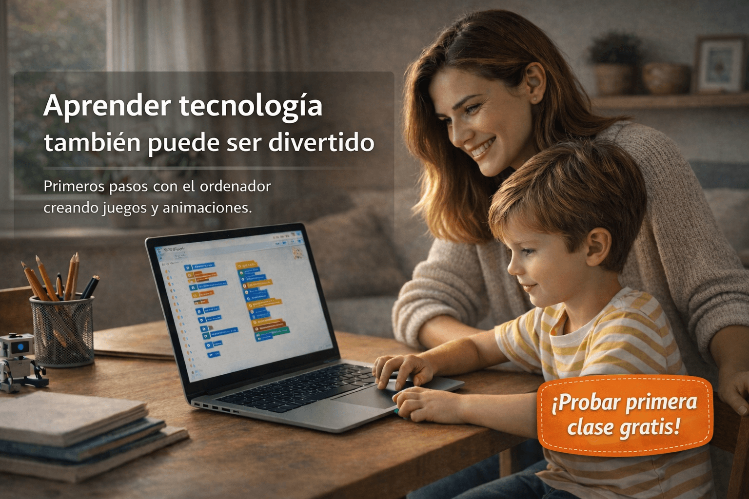 clase en directo de programacion para niños online
